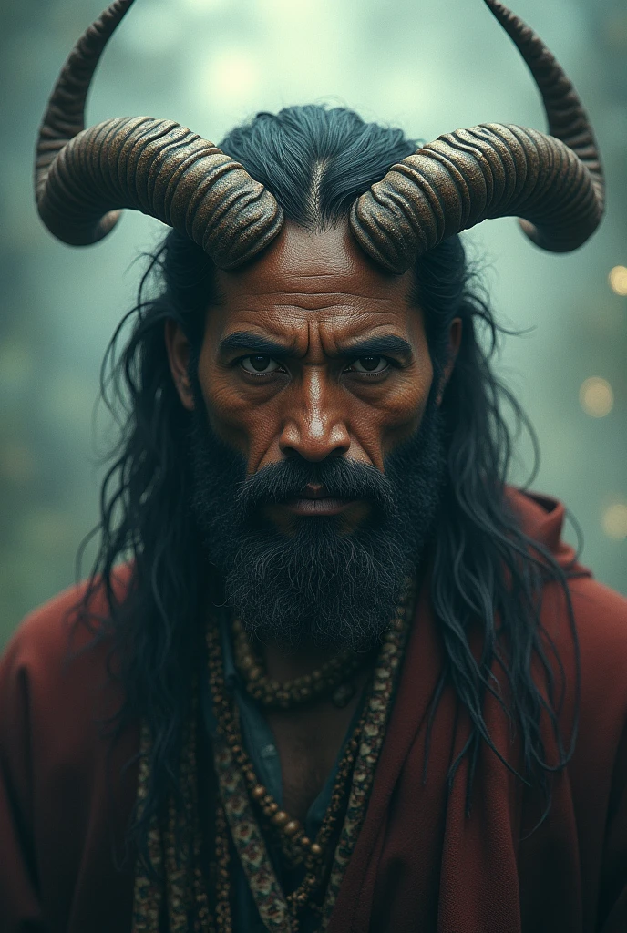 Peruvian man with horns