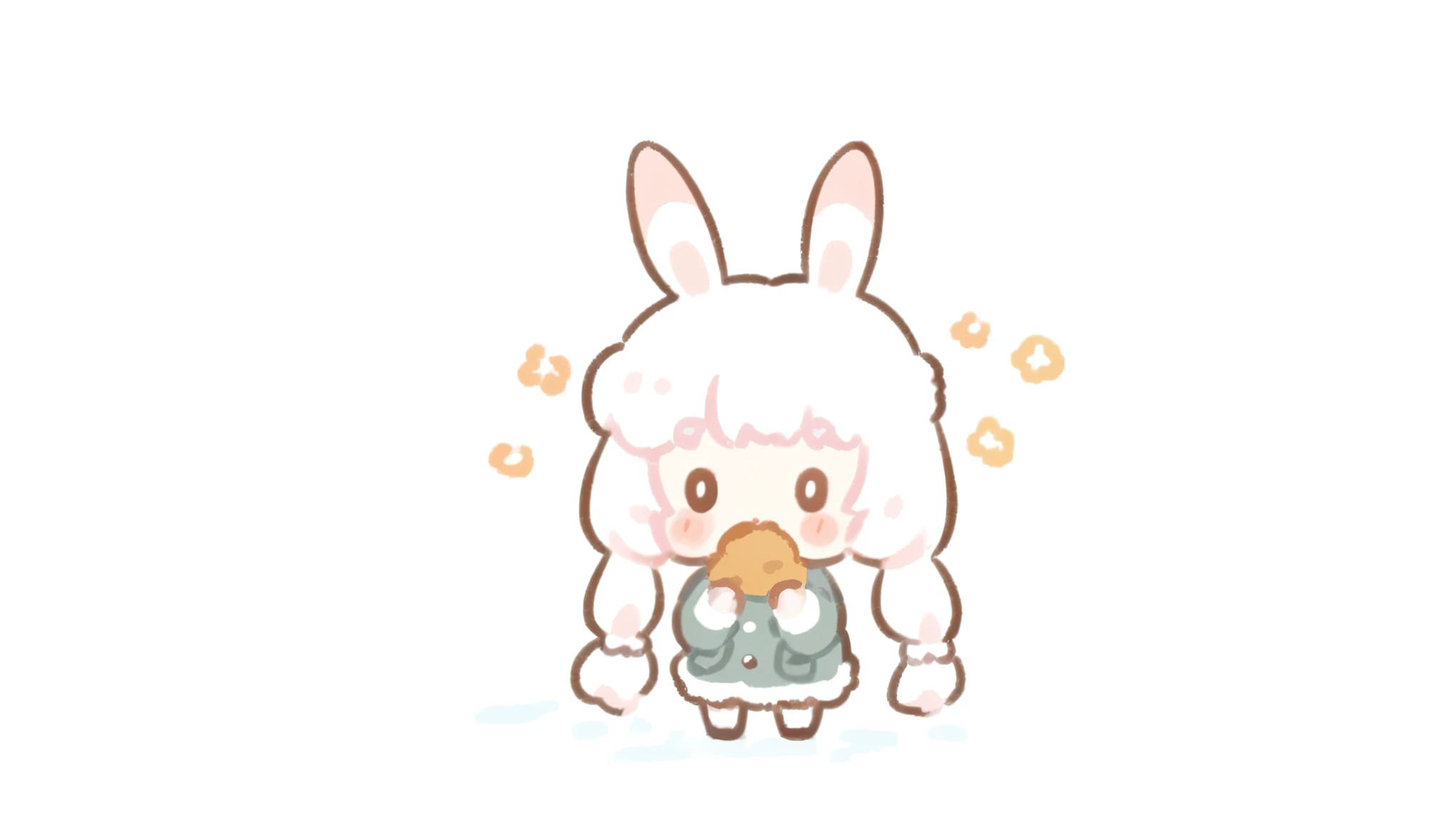 kawaii bunny winter ,Minimalist