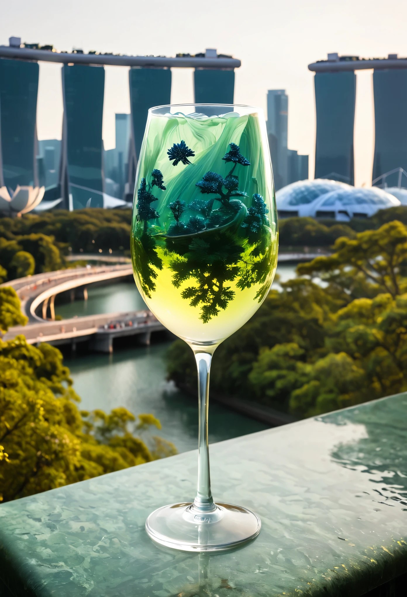 /I singapore garden by the bay city in othello wine glass --ar 4:5 --stylize 500 --v 6.1