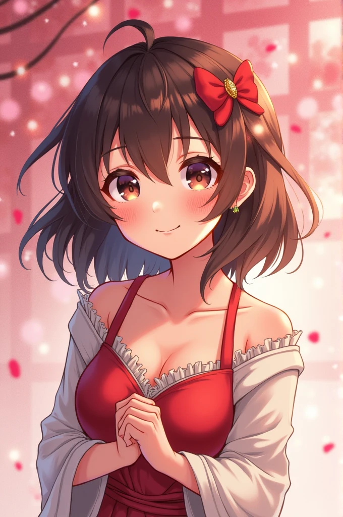 (light brown hair:1.2),(short hair with curls:1.3),(braided hair:1.45),(big ribbon:1.3),(Strawberry-colored underwear that looks like it's coated with chocolate:1.4),(Underwear made of transparent material:1.5),((A lot of strawberry colored lace was used.:1.3)),((valley:1.3)),((tits)),,(eye size:1.5),((heart-shaped chocolate accessories:1.3)),((lovely design:1.4)),(lovely and fancy background:1.5),(Slightly blush),((Focus on the buttocks:1.6)),break//((The overall atmosphere is like a lovely chocolate world.)),((Cute shy laugh:1.2)),((NSFW)),((I'm putting my hand in my pants:1.5)),((Spread legs:1.4)),((angle from below:1.3))