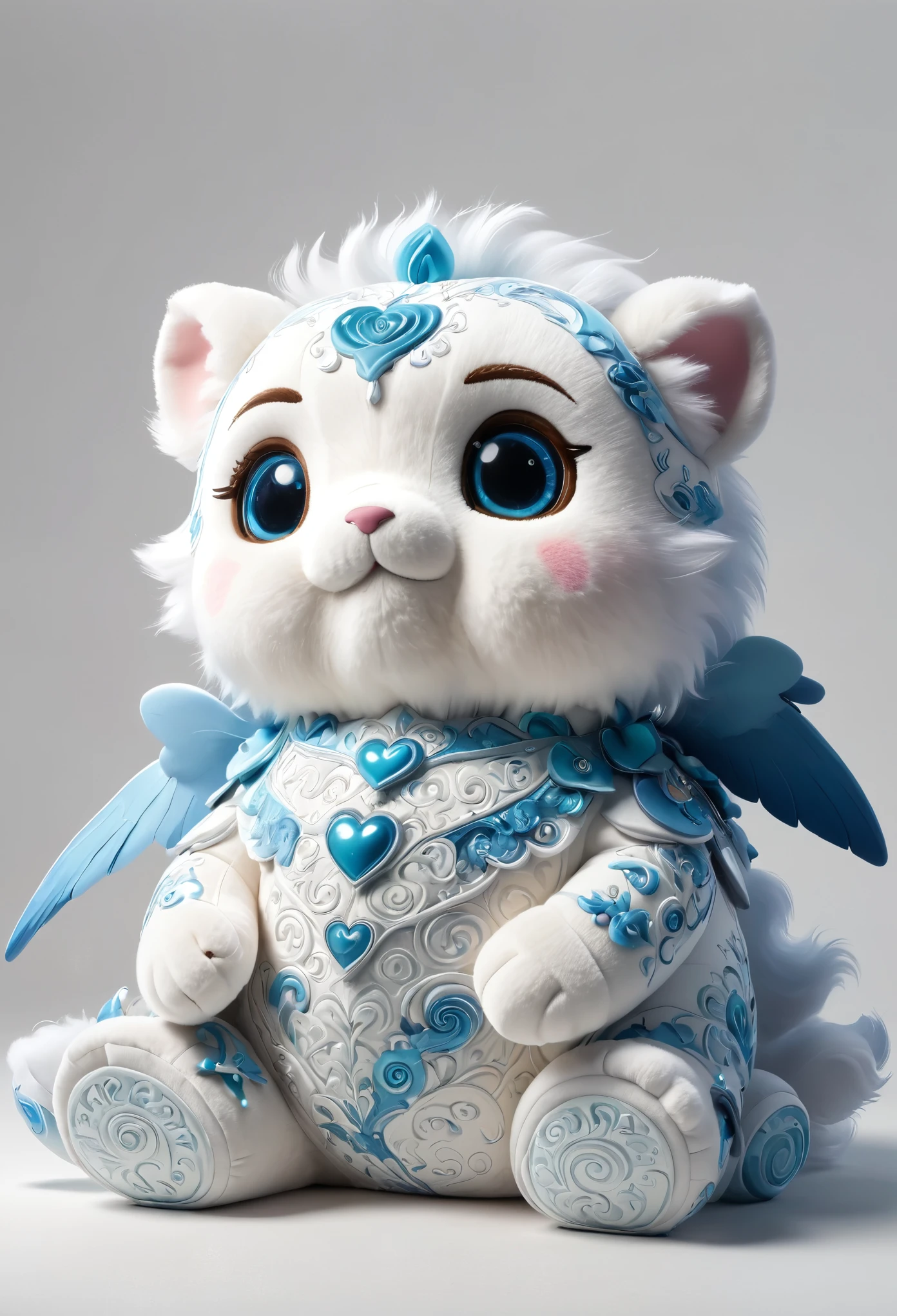 /I Plush toy design, cute plush animal toys, Nordic design, minimalist design, Disney style, product design, plush, cute, creative, practical, simple, natural plush, soft and delicate, extremely rich hidden details of plush texture, white background, Blender software tool, 8K, high definition, ultimate detail, high detail, HD, high quality, masterpiece, masterwork, ultra-high definition, high precision, full of vitality, heart-healing, dreamy plush texture, anime style. --ar 9:16 --stylize 1000 --v 6.1