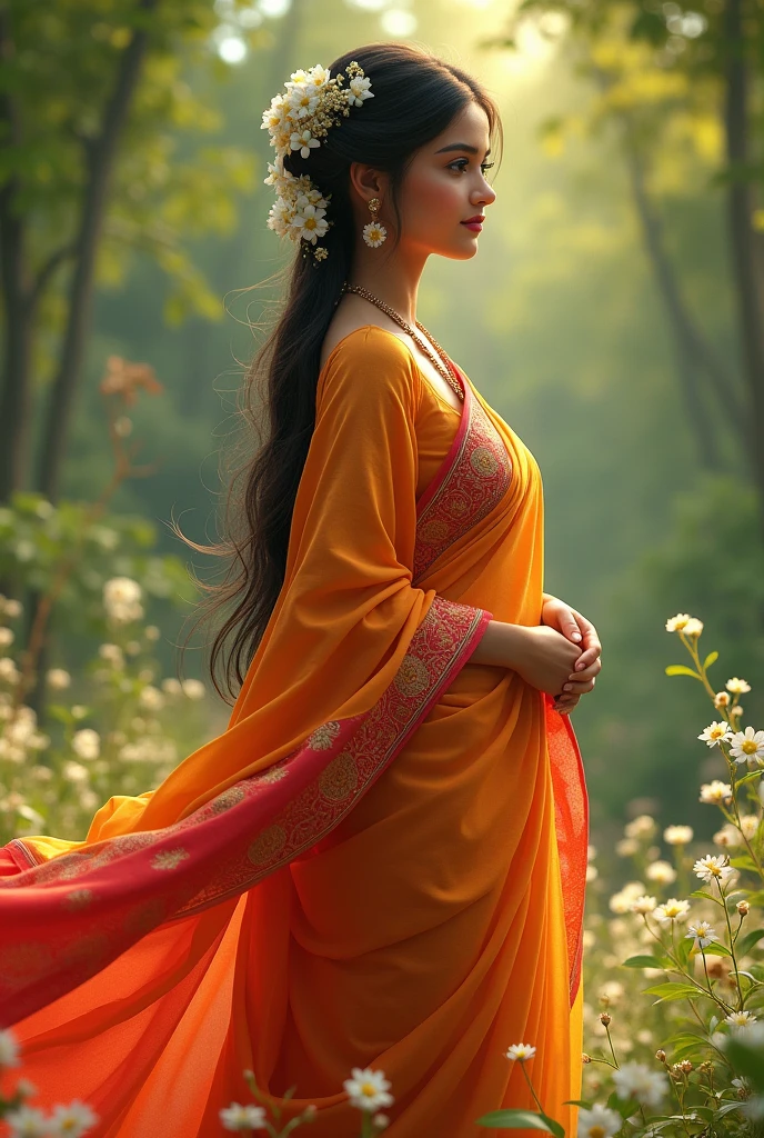 Kim Tae-hyung in saree