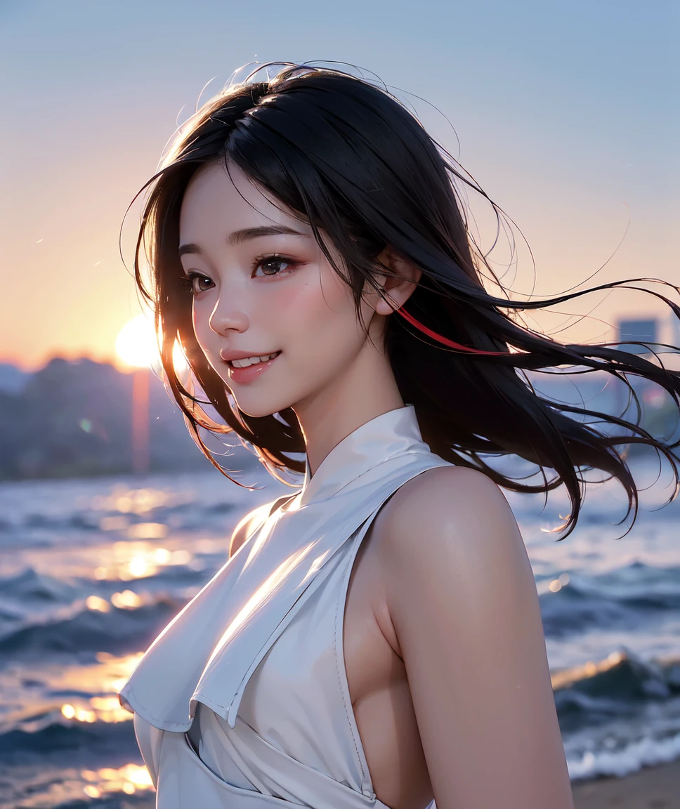 (Hyper Reality: 1.35), (Realistic: 1.4), Beautiful Japanese Women, smile, Alone. light makeup, masterpiece, 最high quality, high quality, Alone, Very good, Latin, Puberty, Only one girl, Well trained, Muscular, The body is slim,small nipples, Large breasts, ((最high quality)),((Hello)),((Very delicate and beautiful)),((Very shallow depth of field)), Hunsan,((Incredibly shallow depth of field)). Familiar)), (((Very delicate and beautiful)), (((Very shallow depth of field))), Hunsan, (((Unbelievably absurd))), (((Black Hair )), (((Long Cut))), (((Bob Hair))), ((( Camera Eye)))), (((small ))), (((幸せな最高のsmile))), poor, my + background, Dynamic Angle, Focus on women, {Particles of light}, 詳細なbackground, Soft lighting, (dramatic) Asahi), Asahi, very beautiful sunset, Live Action, Realistic, かわいいsmile, (blurred background), ,, (((wind))), ((Movement)), ((emotion)), ((colorful)), ((Baby Face)), ((Beautiful Teeth)), Wither, sea background, No makeup, whole body, ((Underbust)), Micro Ultra Bikini,
