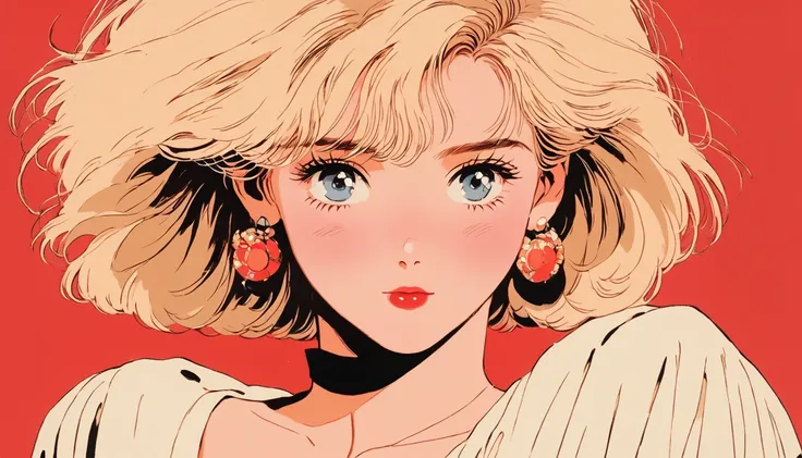 90’s anime style, 1990s style, clear, 1980s style, (blush:1.7), the highest quality, 8k, 1 woman, only, lofi girl, lofi art, lof...