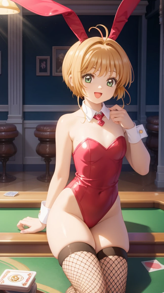 nsfw,Masterpiece、Cowboy Shot、One hand on hip、phsaber,Artoria、((Big Breasts))、(smile)、((Completely naked))、((vivid pink sexy high leg panties))、Calm expression、(((Close your mouth)))、((Inside the casino))、Shiny Skin、(Smile)、Vivid Green Eyes、Big eyes、Detailed eyes、Toned thighs、Around 30 years old、Above the knee socks、Glamorous Girl、Sexy pose、Five fingers、