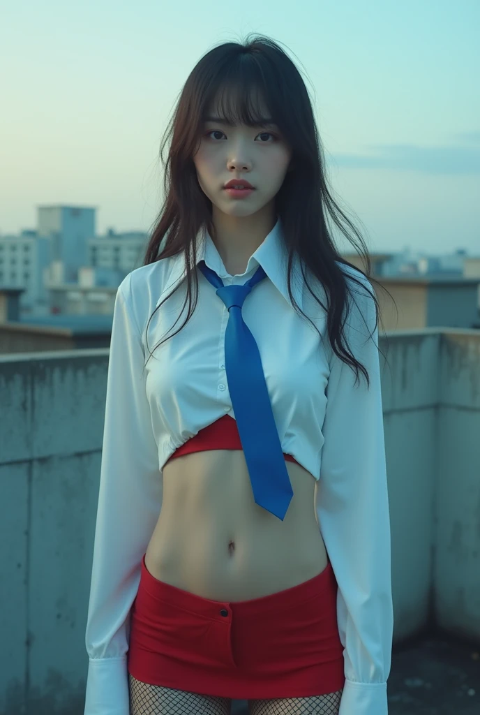 Naughty and pure, Kanna Hashimoto , no bra, no panties, please fuck me, I'll give you a blowjob, bare lower body, only a tie, hard and beautiful transparent nipples, protruding areolas, letting a man touch my body, Unbutton all the buttons on your shirt