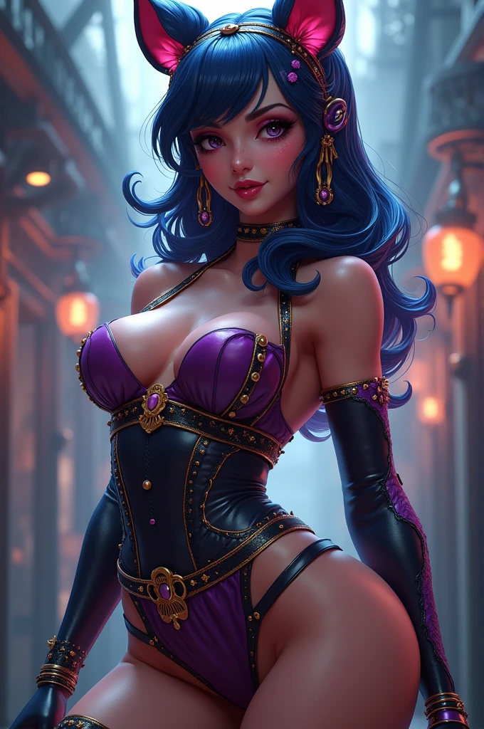 score_9, score_8_up, score_7_up, 1girl, morgana from league of legends, , ,large breasts, wide hips, , harem outfit, harem gauze, slave girl,g4n1m3, slutty, , solo, medium shot, slutty,,, breasts, curvaceous, dancing, swaying breasts, hands behind head, pleasure, detached sleeves, , , see through, middle eastern harem, abstract background, pussy, see through clothing, choker, ,
