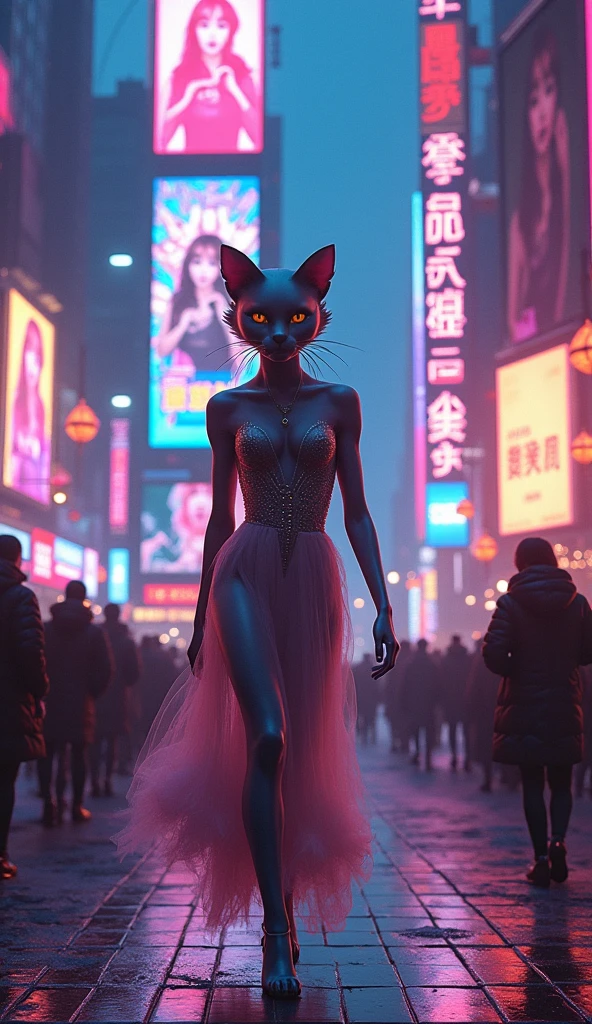 Ultra detailed digital art masterpiece , beautiful misterios Fursona furry( humanoid body) ,with a chromatic colorful city background ,stainted glass efect ( like pieces of puzzle) Magali Villeneuve , mixed with dark elements, dark environment , very dark night , lustful, no clothing , make up natural face, abstract ,Big Expresive shiny eyes, Sensual lips, ultra detailed atmospheric details, beautiful glowing effects , sparkle effects , realistic body proportions, beautiful face proportions, complex masterpiece, strange hair style, creative glowing detailed tattoos, complex physics, enhanced colors, complimentary colors, ultra detailed raytracing reflections, Ultra detailed complex background, environment feels alive, Big Expresive shiny eyes, Sensual lips, Big Expresive shiny eyes, Sensual lips