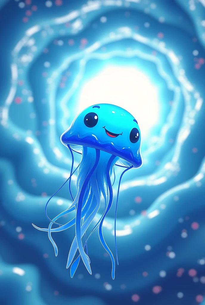 Design a 2D stylized illustration of 'Aqua,' a starfish-like creature of the water element. Aqua should be depicted in a supportive pose, with gentle water bubbles and soft waves around it. The background should feature a calm seabed with colorful coral, small fish, and a soft glow from the surface, creating a peaceful and nurturing environment that reflects the supportive nature of the water element.
