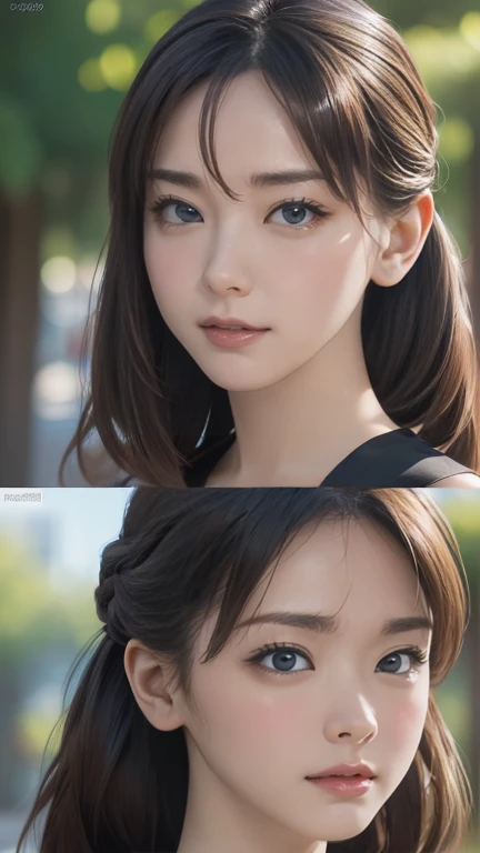 Japanese、26 years old、long hair、clear、Face close-up、With this composition and atmosphere, it has a different look.4Generate a sheet