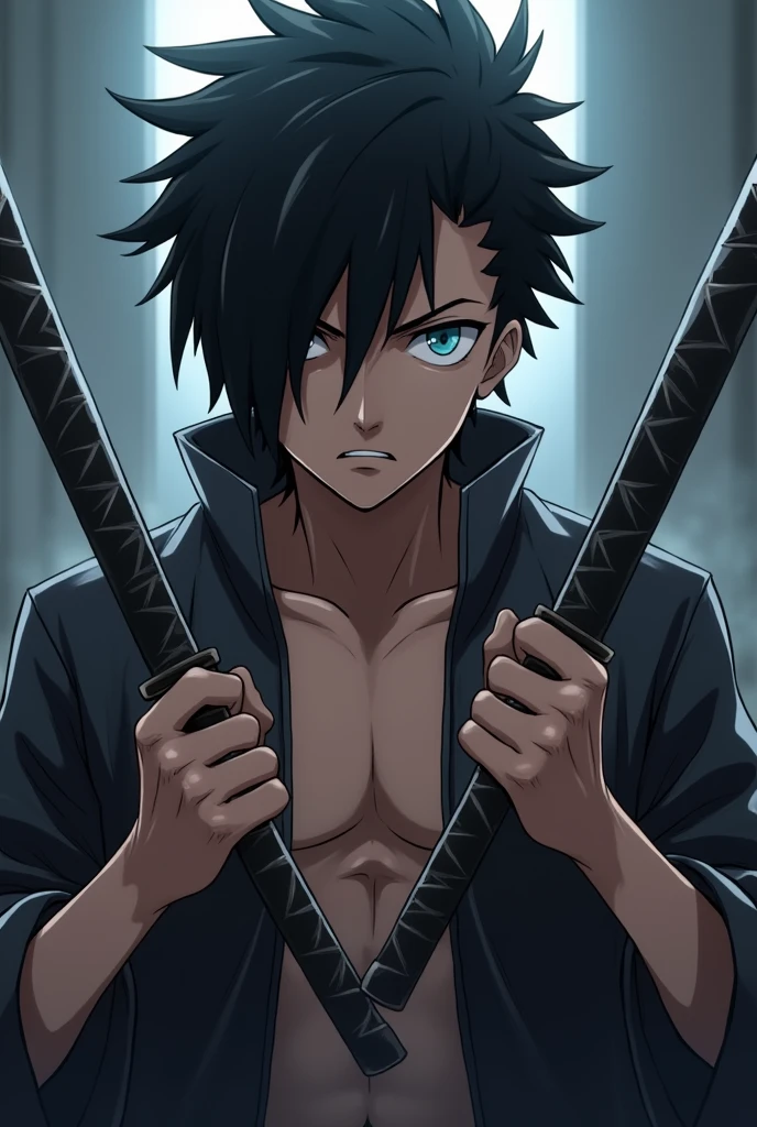 Sasuke Uchiha, (showing armpits:1.5), shirtless, in leaf village, masterpiece, best quality, ultra quality, absurd details, best light, best shadow, sharp, sharp picture, detailed face, detailed eyes, detailed hair, detailed, extremely detailed, great resolution, 8k, 4k, uhd, ray tracing
