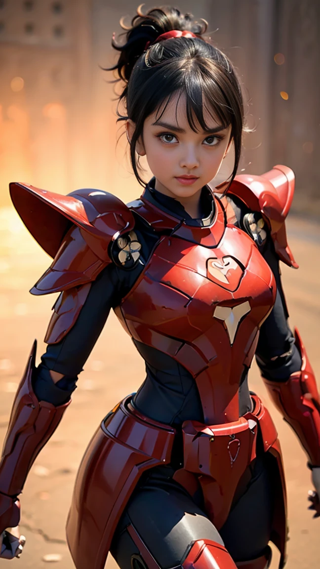 Full body, (1mecha girl:1.3, solo), (Audrey Hepburn:1.3), (a extremely pretty and beautiful woman), 30 years, (sexy girl), (muscle girl, athletic body), (professional attire:1.3), (2: 1.1), (walking on red carpet:1.3), (attractive random posing:1.3), (in the night royal party:1.3), (looking straight at you:1.3), (starring at you:1.3), (front view:1.3),  break, (ponytail:1.3), (shiny-black thin hair:1.2), bangs, dark brown eyes, beautiful eyes, princess eyes, (big eyes:1.3), bangs, wearing a glasses:1.3, Hair between eyes, short hair:1.3, (slender:1.1), (small-medium-breasts:0.95), (thin waist: 1.15), (detailed beautiful girl: 1.4), Parted lips, Red lips, full-make-up face, (shiny skin), ((Perfect Female Body)), Perfect Anatomy, Perfect Proportions, (most beautiful actress face:1.3, extremely cute and beautiful actress face:1.3), (bikini samurai armor), BREAK, (View viewer, wearing a lovely bitch cordinate, (insanely detailed shiny-red cyborg body armor :1.3), (armor:1.3), (pin-heels:1.3), detailed clothes, BREAK, (detailed royal night party background:1.2), (dark background), (Studio soft lighting: 1.3), (fake lights: 1.3), (backlight: 1.3), BREAK, (Realistic, Photorealistic: 1.37), (Masterpiece, Best Quality: 1.2), (Ultra High Resolution: 1.2), (RAW Photo: 1.2), (Sharp Focus: 1.3), (Face Focus: 1.2), (Ultra Detailed CG Unified 8k Wallpaper: 1.2), (Beautiful Skin: 1.2), (pale Skin: 1.3), (Hyper Sharp Focus: 1.5), (Ultra Sharp Focus: 1.5), (Beautiful pretty face: 1.3), (super detailed background, detail background: 1.3), Ultra Realistic Photo, Hyper Sharp Image, Hyper Detail Image,