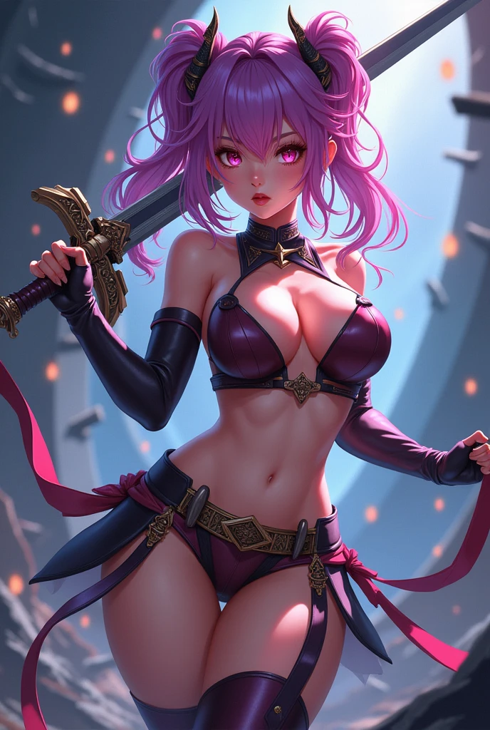 Only One Woman、Dark Elf、Light purple hair、Dark Skin、Sharp, pointed ears、Short Bob、short hair、Large size breasts、female knight、Wearing a headband、Wearing armor、garter belt、Urinating in a cave、Spread your legs、Squat positions、Closed、Open your mouth、Blushed face、Embarrassing、Shortness of breath、Suppressed、Handcuffs、Shackles、Bound in chains、Hands above head