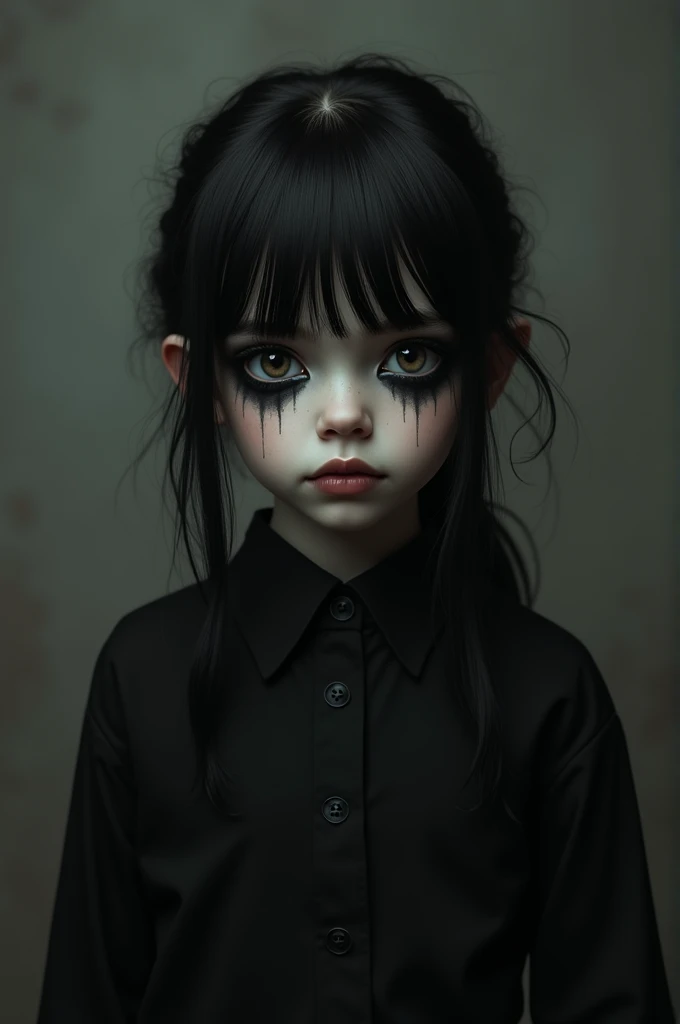 rating_explicit, score_8_up, score_7_up, uncensored, dripping wet skin, flat chest, pale skin, cute face, kid-like proportions, big eyes, inside dark wet cave background, (dripping wet black long straight hair, messy hime cut, slimy hair), ((fishmonster monster pinning down schoolgirl)), tiny prepubescent japanese cute human schoolgirl being being fucked by lovecraftian monster, piledriver position, dangling legs, big traumatized scared eyes, screaming, tears, crying, (vaginal penetration), (creampie), (huge inhuman monster-dick), (black wet stockings), ((wet transparent blouse, ripped pleated skirt)), full-body shot, low light, bukkake, detailed, highest quality, runny mascara