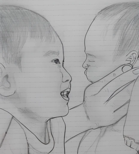 sketch,black and white,<lora:sketch_sumiao:1>,the boy and the girl hugged,