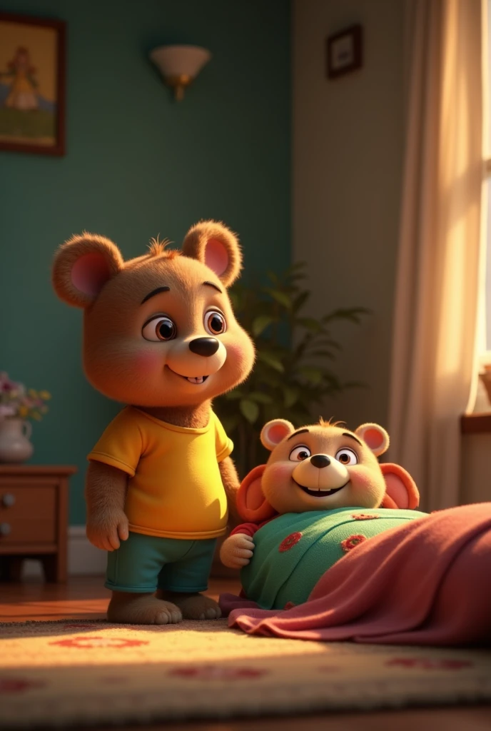 Happy girl hugging a big quality bear, melhor qualidade