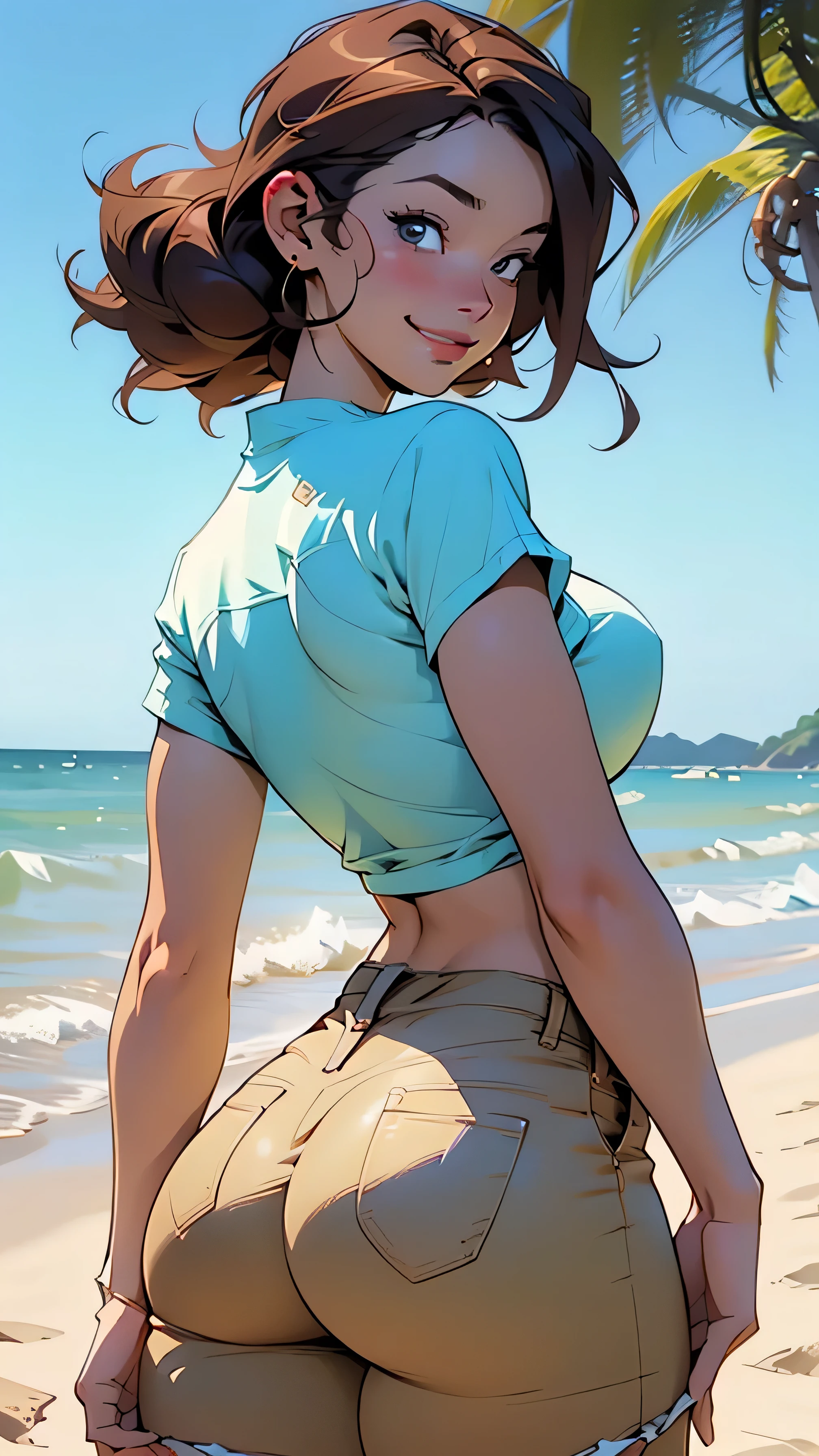 mom at beach showing pussy