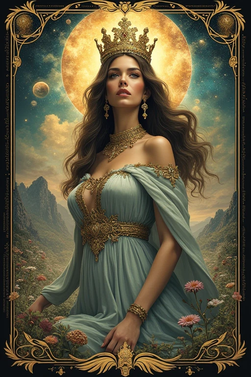 Sophia Loren, mucha art style, graphic illustration style, headwear, jewelry, pearls and jewels, phases of the moon background, summer long skirt, cape, best quality, masterpiece, (photo realistic),
<lora:add-detail-xl:1> <lora:xl_more_art-full_v1:1>