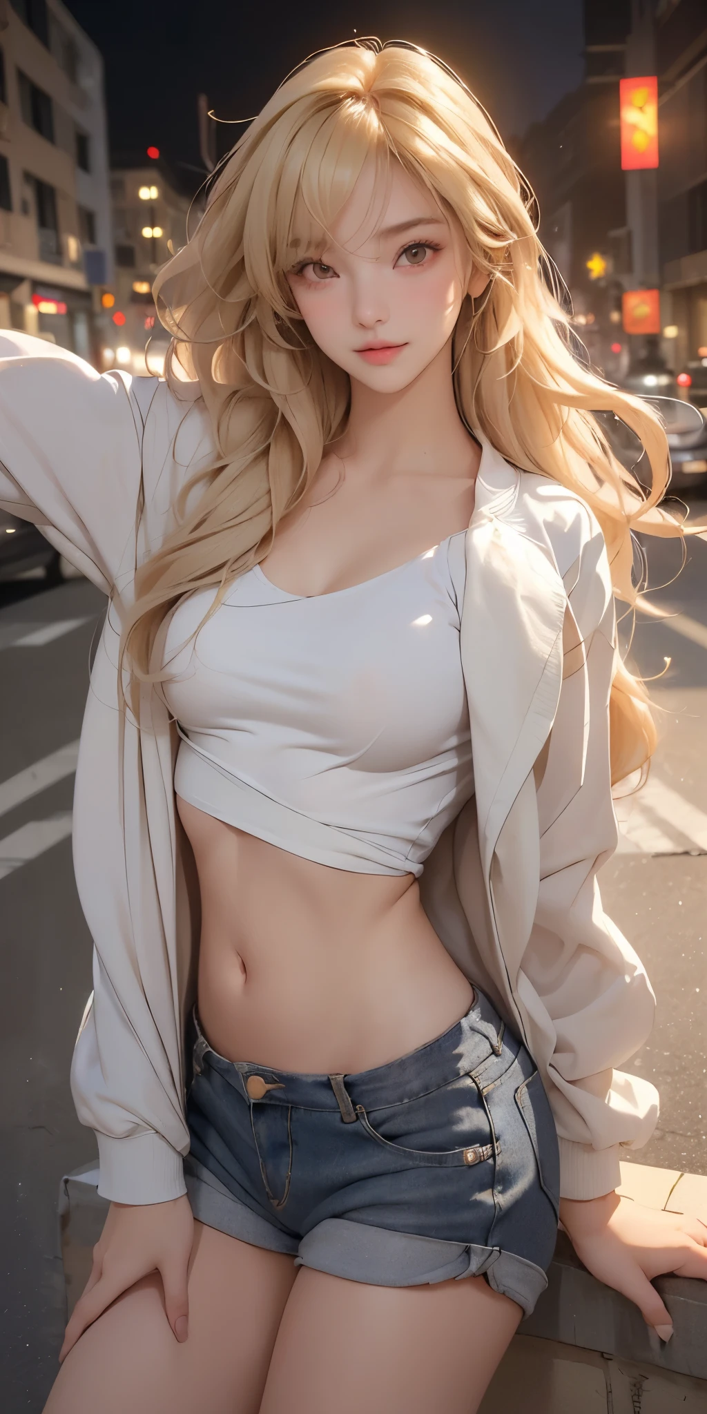 ((Very nice woman completely undressing)), ((in white silk open shirt: 1.5)), 40k, photo, masterpiece, best quality, gray background, ((yellow eyes)), dyed hair, she wears glasses on her beautiful face, white skin, in a variety of poses. ((medium breasts :1.4)), ((Very soft breasts)), Ultra-detailed face, Detailed eyes, ((( it is wet)))