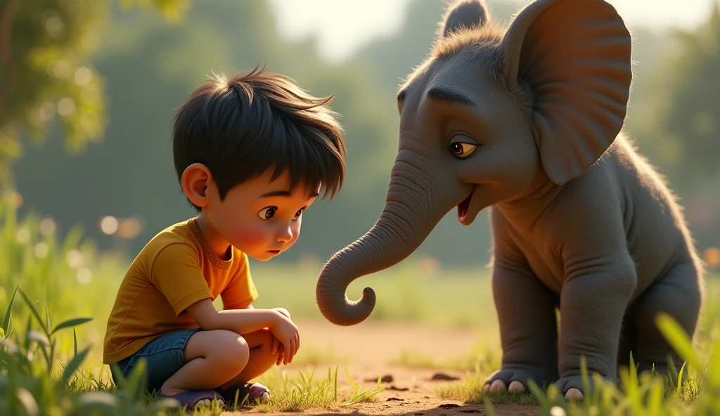 One day, Saki had an idea. He wanted to do something special for their father, something that might help mend the rift between their parents. He and Elephant gathered their drawings and wrote a heartfelt letter to their father, expressing their love and longing to see him. They included stories of their daily life and their dreams of being together as a family again