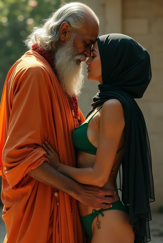 (((man and woman having sex in various position))) (1 gorgeous hijabi malay girl wearing thongs and arm sleeve, topless, wearing plain hijab, she is hugging 1 handsome man 40 years old with slick back hair, he is shirtless and wear panties) ((he is having sex with her)), dynamic pose, ultra realistic, masterpiece, maximum quality, detailed skin texture, skin pores, film grain, eyes closed, skin marks, moles, highly detailed skin, fantasy flower garden, (flowers blooming densely in background), lisianthus, pale pink and light azure color grading, surreal and dreamy environment, ethereal foliage, high contrast, ink strokes, over exposure, abstract, (watercolor painting by John Berkey and Jeremy Mann, brush strokes), flower petals and leaves flying blown by wind, film grain, film noise, cinematic composition ((KAMASUTRA)) ((wind blowing dramatically))