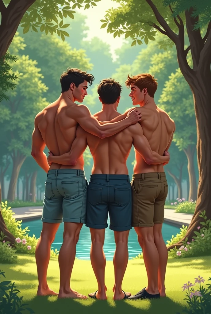 best quality, masterpiece, extremely detailed, sexy, homoerotic, close up, 2 men, extremely handsome, muscular bodybuilders, aggressive carry fuck, anal penetration, dripping cum, (cum strings), in lush garden, extremely magical romantic atmosphere, ambient lighting, dramatic shadows, perfect face, perfect hand, perfection