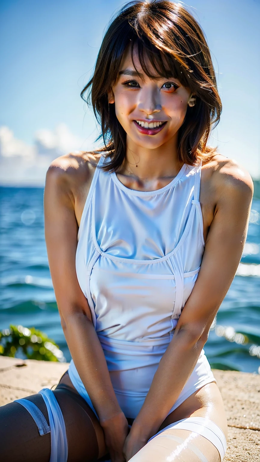 Ultra-high-definition photo-quality 3DCG、Midsummer heatwave、A humid club room、After club activities、Dirty toilet、Mature beautiful athlete、Senior girl、femdom、Muscular、Strong, well-trained muscles throughout the body、Aggressive、Active、smile、Cheerful、Healthy  tanned skin、Sunburn marks、Strong, Thick Limbs、Toned Abs、Broad shoulders、Ample breasts、Large pointy nipples、puffy nipples、Big Muscular Ass、Black short hair、Beautiful clear tears、Strong eyes、Staring at me、Glaring at me、No makeup、Flushed Cheeks、Hot Breath、Wet lips、White teeth、long red tongue、Spitting、Lick me、Sweaty、Sweaty smell、Stuffy workout clothes、Sweat stains、Strong body odor、terrible stench、Seductive feminine scent、Wakiga、Armpit sweat、Armpit Hair、Bristles、Thick pubic hair、Wet and smelly vagina、Terrible  smell、Dirty female genitalia、Discharge、Mucus、Dirty shorts、sexual excitement、Strong, intense, perverted  desire、Seduce me、Playing with me、Tease me、Mock me、Control me、Desire for me、Spanning Me、Covering me、Bullying、Sexual Bullying、Smell Blame、Face sitting、Midsummer  Hell、sexual torture、Urine、Sweat pool、Wet and  floor、