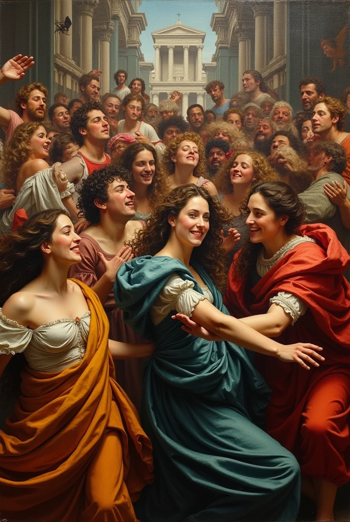 many beautiful young coutesans of luxurious french brothel waiting for client to choose one, (painting by gaston bussiere, greg rutkowski, ilya repin, Josef von Brandt, oil on canvas, trending on artstation, featured on pixiv, cinematic composition, extreme detail, metahuman creator, epic background), (happy smiles, aroused, ((laughing))), exquisite clothing detail, ((looking at viewer)),seductive poses, 6+girls, multiple girls, pointing out, (close up, (face)), lineup, take your pick, inside luxurious brothel
BREAK
(close up), centered composition, different faces, laughing, suggestive gestures, provoking poses, open clothes, revealing clothes, small breasts, medium breasts, large breasts, nipple slip, different hairstyles, different hair, flower hair ornament,  inside luxurious brothel, [[[[[painting by gaston bussiere, greg rutkowski, ilya repin, Josef von Brandt, oil on canvas]]]]]