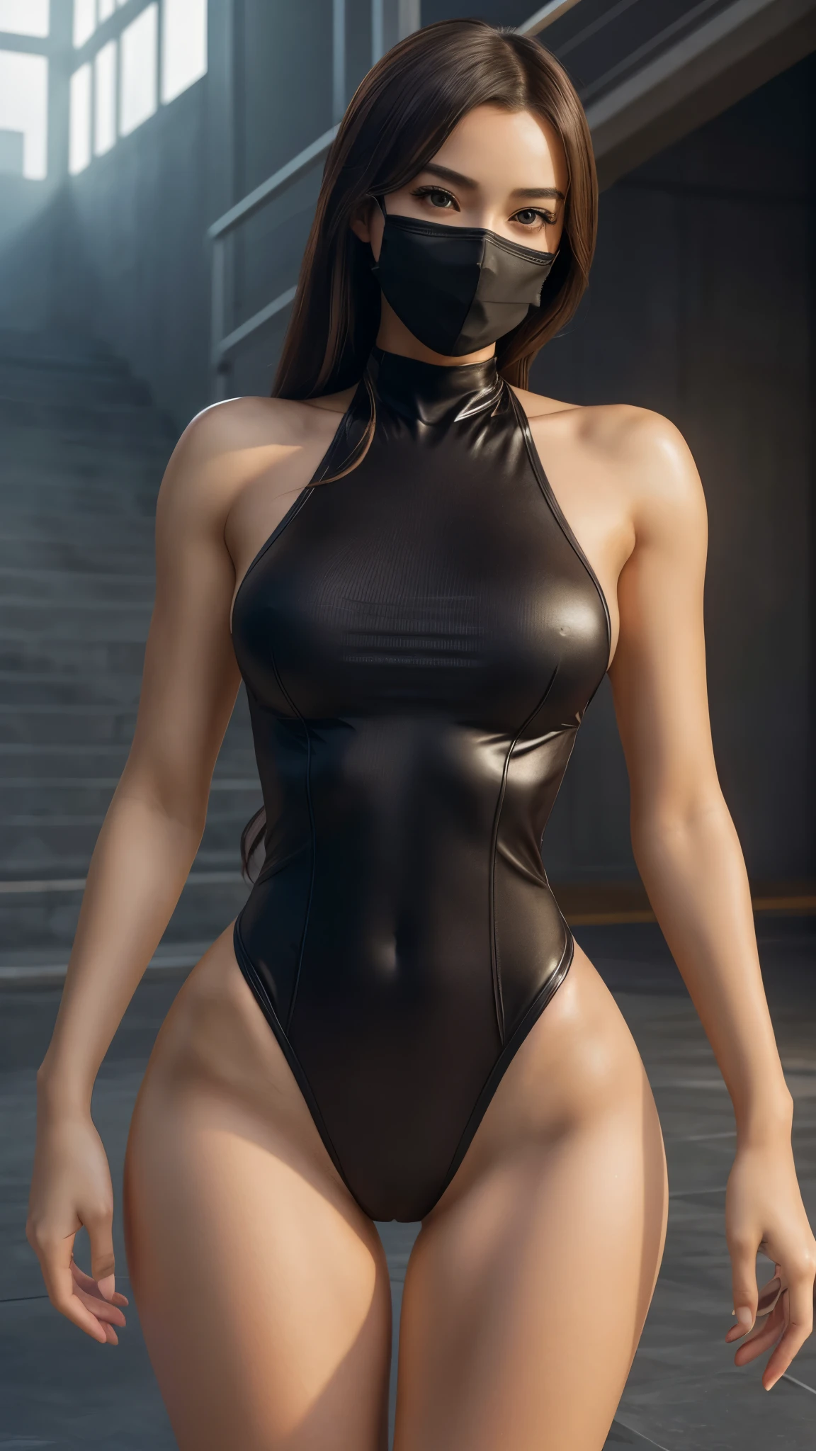 A woman wearing a black swimsuit and a visor is sitting on a white box, Victoria Gavrilenko, Angelina Stroganova, Olga Buzova, Anna Nikonova、Also known as New Milky, Skin-tight black bodysuit, Fitness Model, Martina Fakova, Julia Gorokhova, Physically sporty, Aleksandra Waliszewska, karolina cummings
