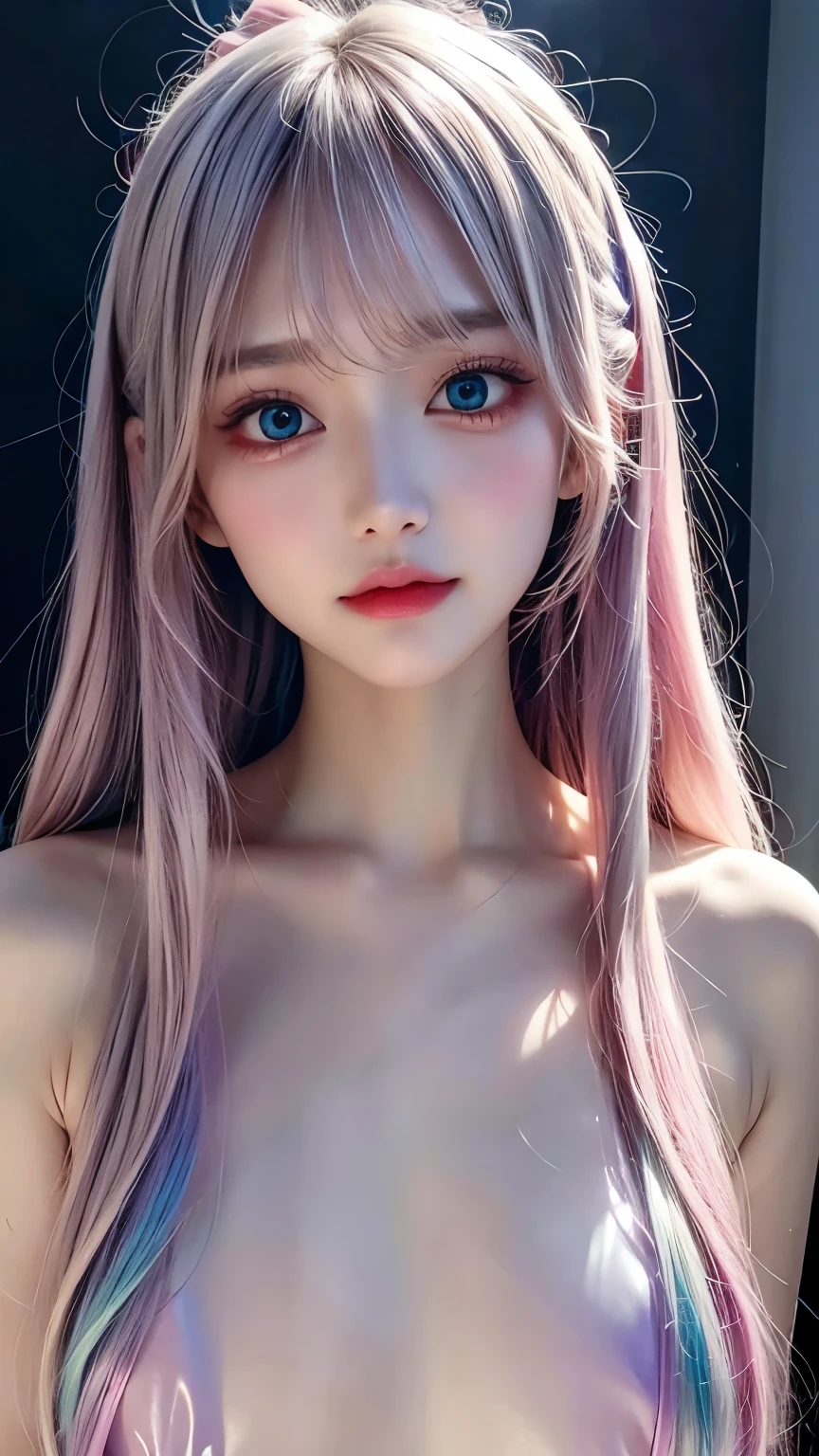 Master picece, ((high quality, (8k), (infinite detail), beautiful 20 year old woman, headpat pov, looking shy, blushing, collar, pig tales, male hand headpat, holding womans head, woman kneeling pov eye contact, beautiful eyes, nsfw, headpatbj, on her hands and knees,naked