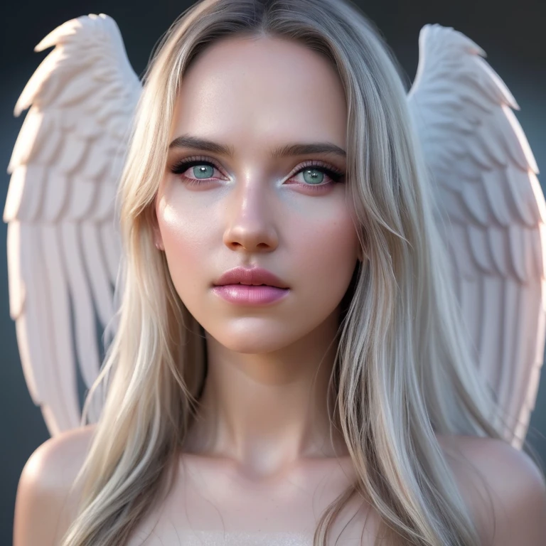 a angel celestial being con alas, highly detailed intricate features, glowing eyes, iridescent skin, flowing celestial hair, celestial patterns, ethereal and otherworldly, beautiful detailed face,8k, ultra-detailed, photorealistic, masterpiece, dynamic lighting, dramatic lighting, cinematic lighting, volumetric lighting, dramatic shadows, vibrant colors, cosmic, surreal, digital art, rayos, bastante iluminacion, wet