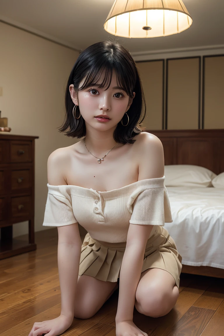 Full body photo、(((Small breasts)))、((Highest quality, 64k, masterpiece :1.3))、(((Hyperrealistic)))、looking at the camera、Very beautiful 28 year old Japanese nurse gets facial, (((White semen overflows from her mouth and drips down to her chest.)))、Licking up the overflowing semen with the tip of her tongue、Short bob hairstyle a little messy after sex、The whole body is wet with sweat、(((Bust size is B cup)))、(((The breasts are small)))、Sitting on an examination table with legs wide open、((Wearing a thin Japanese style nurse uniform))、Her mouth is open, unable to withstand the sexual pleasure、 Highest quality,(RAW Photos:1.2),(masterpiece:1.4),(Realistic:1.4)、Moist eyes、Beautiful black eyes.bukkake、(((Smaller breasts)))、No makeup、A small mole under the right eye、Accurate body proportions and realistic details、