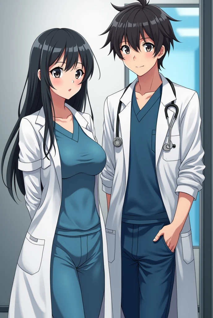 1 girl, nurse, nurse cap, white clothes, ((white knee highs)), blue eyes, smile, Are standing, ((living)), sharp outline, short sleeve, highest quality, masterpiece、exposed、,big breasts、Button flies、(show cleavage)、big breastsを持ち上げる、diagonally from the side、slouch,face to breasts、7hug my old son、hug、Tolerant、put your face in the cleavage。