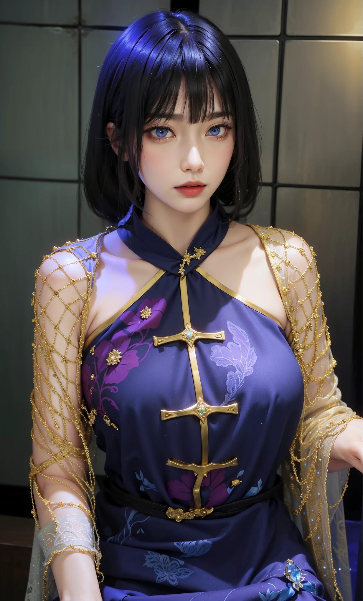(best quality, masterpiece:1.2),ultra detailed,(photo realistic:1.4),solo,cute girl,see-through bodysuit,(colorful illumination:1.1),upper body,(summon light magic circle:1.3),luminescence_circle_background,<lora:SummonEffect_v1:0.4>,