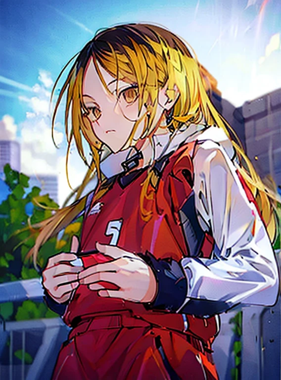 a girl  very long hair kenma