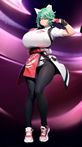 short woman, (ultra detailed,ultra high res,detailed background),((2D)),((flat color)),((muted color)),((floating neon)),1girl,solo,looking at viewer, spray paint, graffiti, girl in a colorful fencing suit, long plush scarf, full body image, adult woman, anatomically perfect face, face in focus, symmetrical face, rollerskates, wearing a 1950's scifi helmet with a visor, big sunglasses