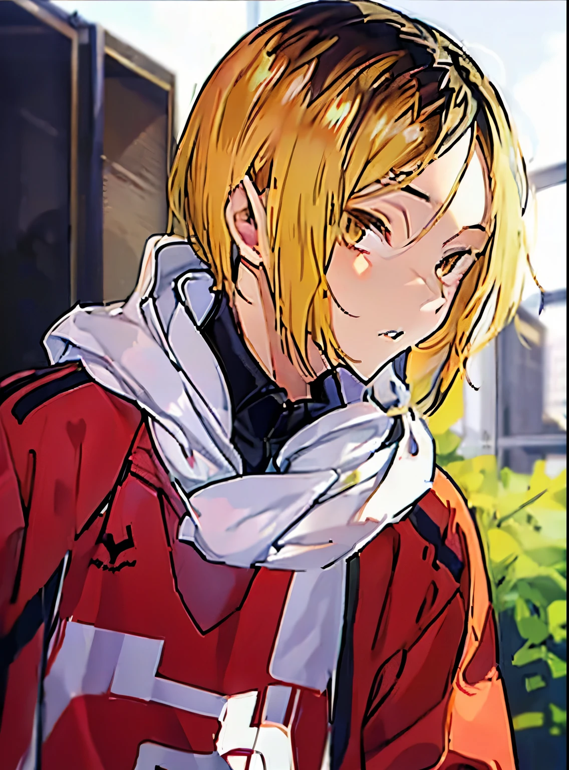 a girl  very long hair kenma