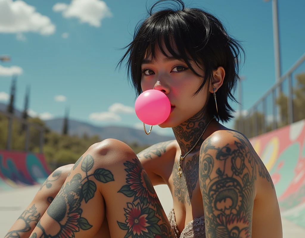 A Malaysian woman(30), (unbelievably hot), gorgeous face, short brightly colored hair, lovely piercings, attention grabbing tattoos, athletic, coke bottle figure, extremely big , shaved, tattooed pussy, dressed appropriate to the scene (she wants views), is interacting with a magical unicorn in a field of flowers. She is pleasuring the unicorn's penis. She is great at it. Goddess of beauty and love 'and Venus was her name', (best quality, 4k, highres, masterpiece:1.2), ultra-detailed, (realistic, photorealistic, photo-realistic:1.37), HDR, UHD, studio lighting, ultra-fine painting, sharp focus, physically-based rendering, extreme detail description, professional, vivid colors, bokeh, summer vibes, vibrant colors, smooth skin, water reflections, playful atmosphere, warm sunlight, subtle shadows. (full body shot, show her from head to toe, show all of her, show entire body)