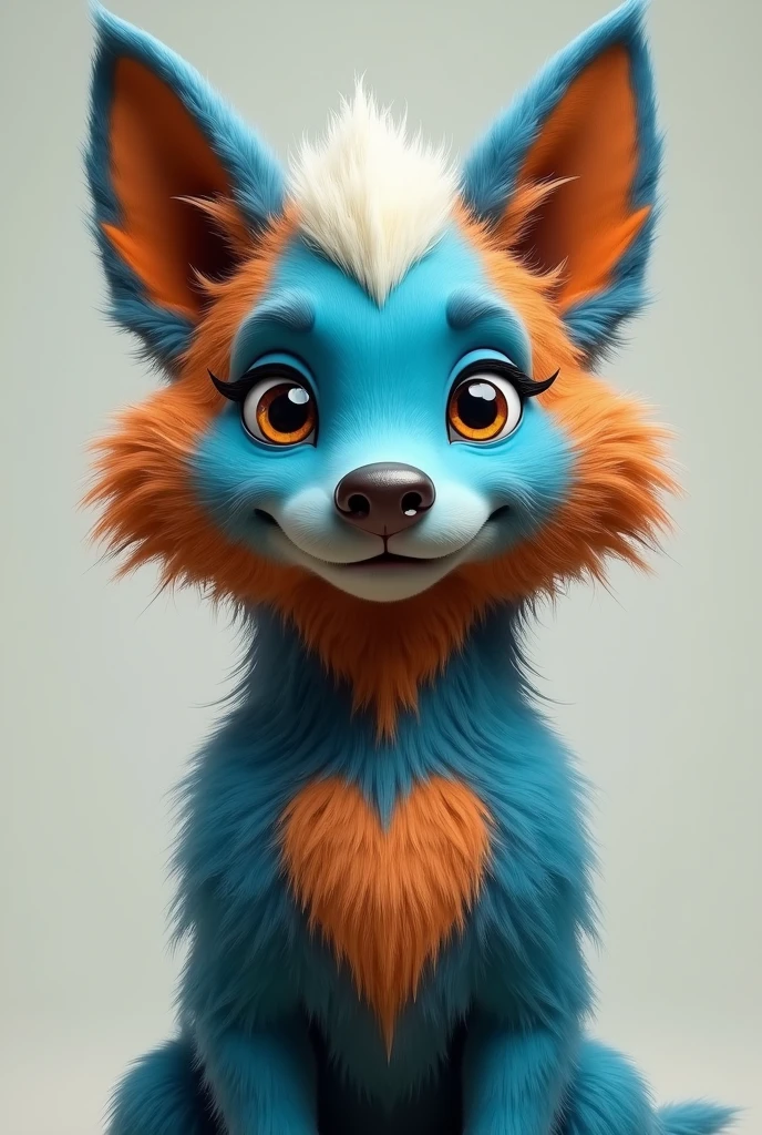 score_9, score_8_up, score_8, 1girl, source_cartoon, source_furry, blueyxl, bluey heeler, (boxchibi:0.4), 18 year old girl, cowboy shot, anthro, furry, tail, blue body, animal ears, flat shaded background, sky, day, cloud, blue sky, femanine, beautiful face, face focus, headshot, portrait, head focus, , detailed fur texture, looking at viewer, dynamic angle, dynamic pose, small breasts