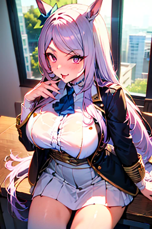 source_anime, Expressiveh, good_hands, best quality, masterpiece, newest, 4k, uncensored, prefect lighting, very aesthetic, indoors, in front of office desk, office, window in background, day, BREAK
long hair, red eyes, white hair, smile, skirt, shirt, long sleeves, boots, ascot, white skirt, frilled skirt, purple shirt,breasts, large breasts, huge breasts, nippels, exposed nippels, BREAK
1boy, 1penis, BBC, saliva on penis, gigantic penis, black man, black penis, large testicles, nude male, huge penis, hyper penis, penis bigger than face, Dark-Skinned male, muscular male, faceless male, 
tongue out, saliva, heart eyes, blush, lustful eyes, oral invitation, ahegao, looking at BBC, heart-shaped pupils, 
doggy, sex, sex from behind, vaginal, penetration, vaginal penetration, side view, uterus, internal cumshot, cross-section, cervix, x-ray, , vaginal, sex, cum, penis, hetero,
cum, excessive cum, facial, cum on hair, cum in mouth, cum on body, bukkake, cum string, cum on tongue, cum on breasts, cum everywhere, cum on girl, cum on hair, cum pool, cum on body, cum, excessive cum, facial, cum on hair, cum in mouth, cum on body, bukkake, cum string, cum on tongue, cum on breasts,