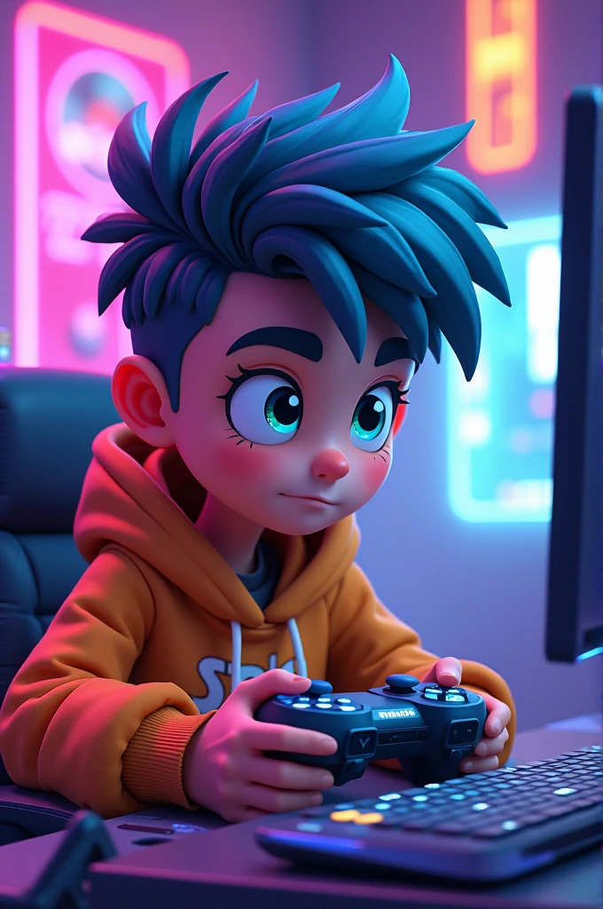 Venezuelan gamer caricature
White hair