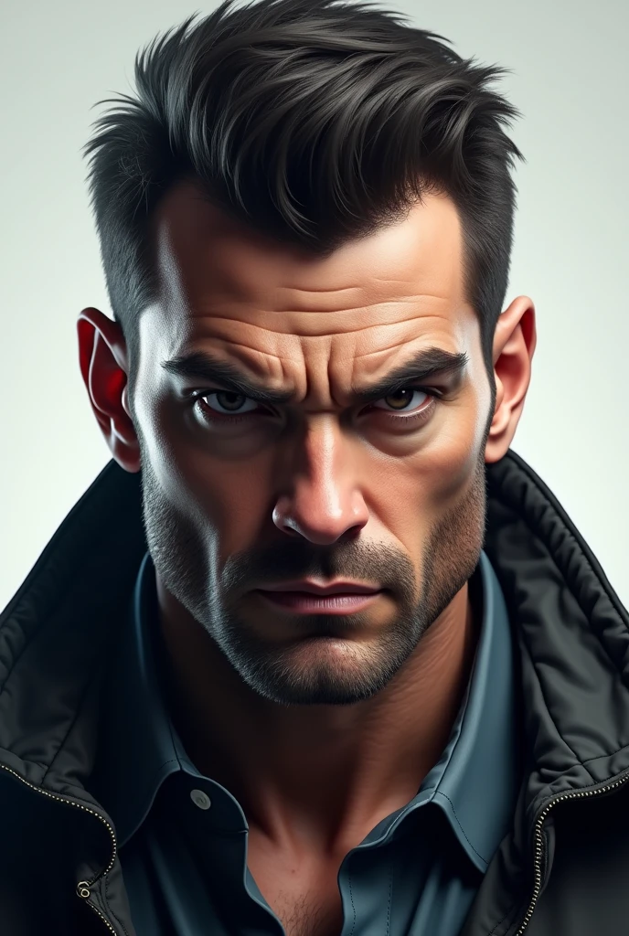 jonHa1 , ((best quality)), ((masterpiece)), (detailed), Midjourney Style, close-up, robot, red eyes, concept art, inspired by Marek Okon, digital art, Crysis Nanosuit, futuristic, (glowing elements:1.1), 4:3 aspect ratio, dynamic duo