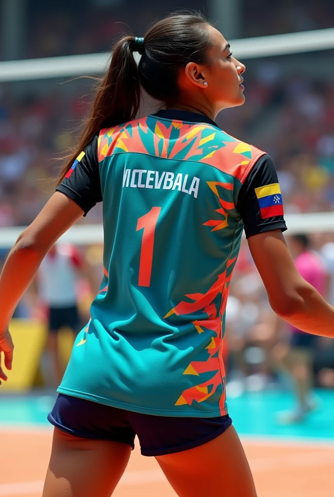 A closeup of a woman in short shorts playing volleyball, wearing a volleyball jersey, Tiroteio costeiro, voleibol, tiro longo das costas, largest haunches ever, very perfect position, tiro longo de costas, from behind, um pouco curvado, Pose de Volta, traje apertado, looking from behind, candid shot, tiro pelas costas, coxas expostas!!!, Shot from behind, Very detailed lighting, Dramatic, trending digital art in Artstation 8k HD realistic detailed high definition, detalhado,armadura, melhor qualidade, ultra alto nada, (fotorrealista: 1.4), Highresolution, detalhado, foto crua, sharp re, por Lee Jeffries Nikon D850 Film Fotografia de Stock 4 Kodak Portra 400 Camera F1.6 lens rich colors hyper realistic texture dramatic lighting unrealengine trend in artstation cinestill 800
