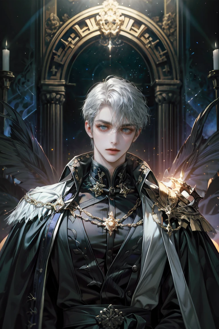 brightness, The enigmatic ruler of the underworld in Greek mythology., Appears in a dark and gloomy majesty. Wearing the darkest black clothes, It is decorated with sparkling silver threads resembling a starry night sky.., He has a presence that commands both fear and respect... his sharp eyes, The color of obsidian, Shining with other-worldly wisdom and profound understanding of the mysteries of life and death..
A cloak of shadows hangs over his shoulders.., Symbolizes his dominion over death and the invisible world.. brightness' hair, As dark as the abyss itself, Hair grows around his face., Framing features that are both rigorous and thoughtful. His posture is dignified and calm., It reflects the solemn responsibility of his role as guardian of the soul...
in one hand, He holds a scepter made of ebony and adorned with sparkling jewels.., Representing his authority over the spirits of the dead. The air around him is cool and calm., It has a quiet power and an aura of eternal vigilance... brightness' presence evokes both fear and reverence, In Greek mythology, it embodies the inevitability of death and the endless cycle of life..