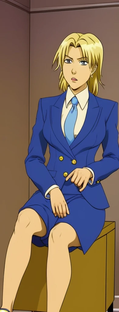 may parker, formal suit, necktie lace stocking, pussy, spread legs, smiling, shy