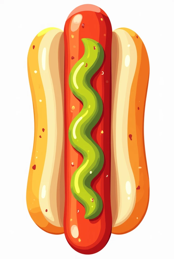 a logo with a hot dog written on it 