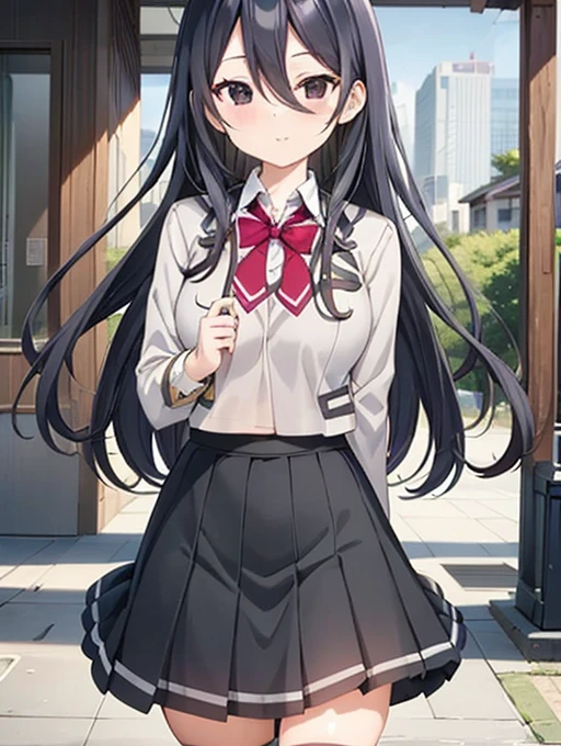 outdoors,nature,
solo, outlook, full body, smile mouth, face of happiness
AyanoKimishima,1girl,black hair,ahoge,long hair,black eyes,
school_uniform,gray jacket,red ribbon tie,
standing,school_uniform,gray jacket,red ribbon tie, black socks, illustratio, comic strip, soothing tones, Subdued Color, Soft cinematic light, adobe lightroom, photolab, HDR, intricately and hyper-detailed、(((depth of fieldasterpiece)))。(((top-quality))).)((ultra-detailliert)))。(((illustratio)))。(((takeout))).dynamic focus.((morning glow)).((the setting sun)), solo, anime, anime screencap, ray tracing, ultra resolution image, vivid color, cinematic light, lens flare, light on face, glow eyes, depth of field, happy, detailed background, cute, straight-on, dive dress, navel,