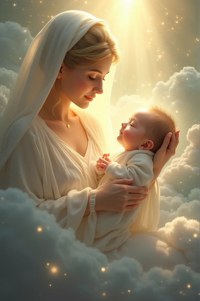 (Highest quality,4K,High resolution),Sleeping with mother,Angel Guardian,Peaceful atmosphere,Soft lighting,Bidding bonds,Calm,Cautious eyes,Sleeping innocence,A Mother’s Love,Angel's wing,Lullaby in the Air,Blissful Dreams,Calm and soothing,Angelic Presence,Guardian spirit,endless love,Protective hug,A gentle touch,peaceful sleep,Quiet landscape,Shine,The Ecstasy of Sleep,The ultimate tranquility,Dreamy warmth,Unconditional love,Precious moments,Safe and secure,Heavenly Protection,Mother's touch,A sacred connection,Celestial Guardian,Eternal bonds,Peace of mind,A Mother’s Love,天上のPeaceful atmosphere,Eternal Peace