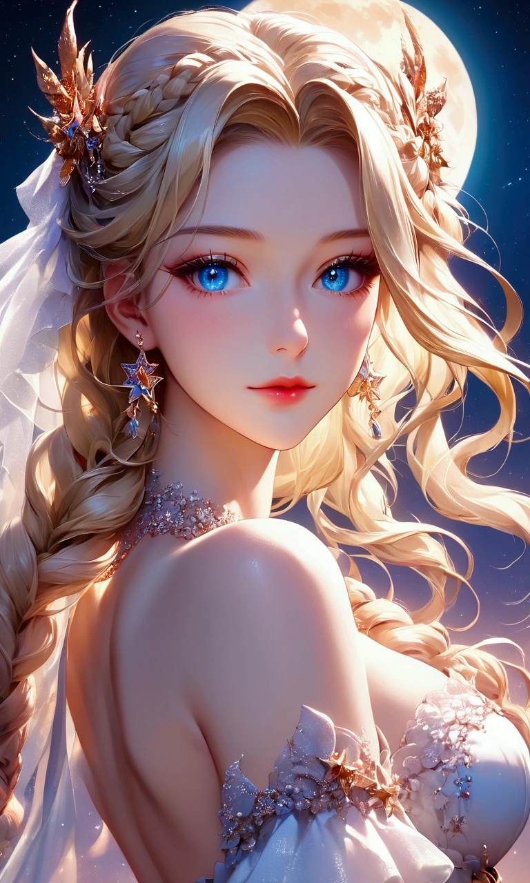 angel, super beautiful, colorful splashing, hiten, clear and beautiful, close-up, mysterious, beautifully painted, girl,woman,female, little,child,10 years old, very long hair, bangs, floating hair, blonde hair, hair fluttering in the wind, delicate beautiful face, light smile, bright skin, white dress with gold decoration, Floating light spot, beautiful and clear background, Absurd, very fine 8K CG wallpaper, absurdres, highres,