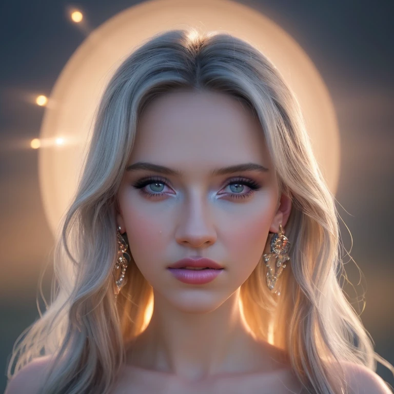 a angel celestial being con alas, highly detailed intricate features, glowing eyes, iridescent skin, flowing celestial hair, celestial patterns, ethereal and otherworldly, beautiful detailed face,8k, ultra-detailed, photorealistic, masterpiece, dynamic lighting, dramatic lighting, cinematic lighting, volumetric lighting, dramatic shadows, vibrant colors, cosmic, surreal, digital art, rayos, bastante iluminacion, wet